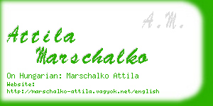 attila marschalko business card